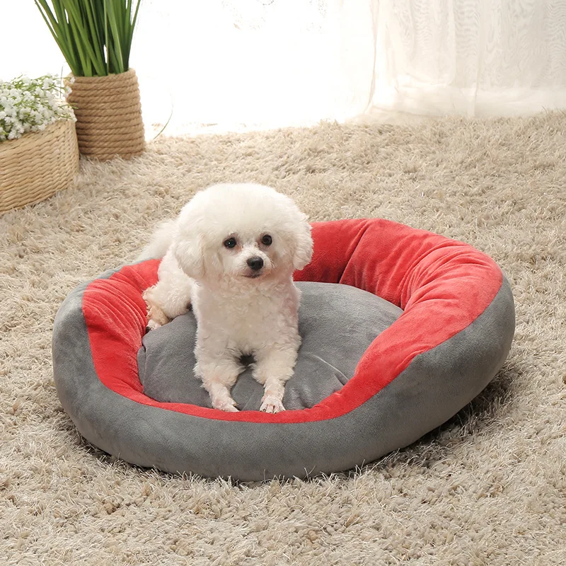 Кровать для домашних питомцев карамельных цветов зимний теплый домик маленьких