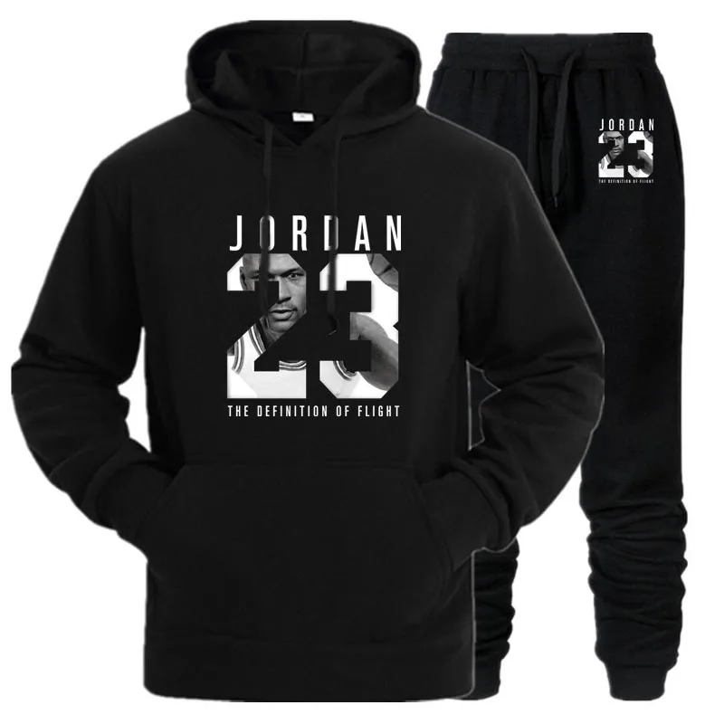 OLOEY jordan 23 белый милый спортивный костюм для мужчин Толстовка и треники модные jogger комплект весна уличная бег костюм для - Цвет: AS PHOTO