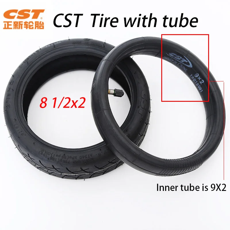 CST tire with tube CST толстые скутер шины для Xiaomi Mijia M365 электрический скутер шины твердых 8 1/2X2 резиновая внутренняя Трубчатые шины M365 аксессуары Запчасти - Цвет: CST tire with tube