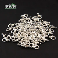 silver plated beads101214161820mm metal lobster clasps claw hooks nickle lead cadmium free diy jewelry making finding 1121