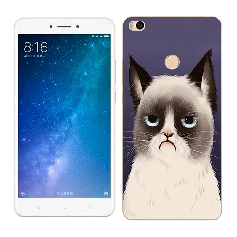 Чехол s для Xiaomi Mi Max2 Мягкий силиконовый чехол для Xiaomi Mi Max 2 пейзаж с цветком окрашенный чехол для телефона для xiomi Mi Max 2 Fundas