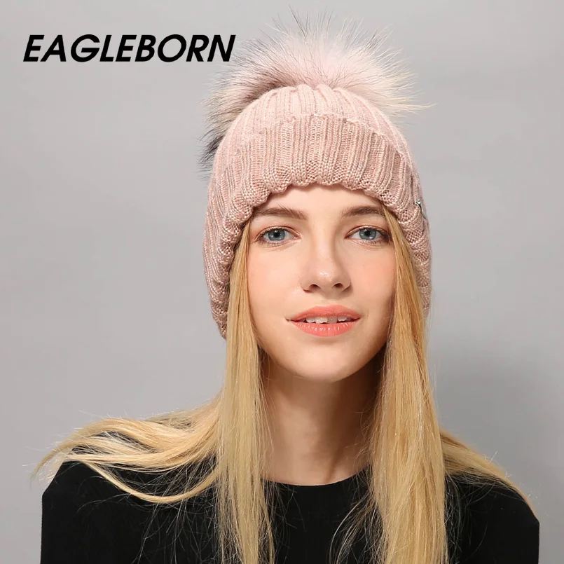 2022 New Women Winter Knit hat Hairball Fashion Winter Hats for Women Casual Winter Hats Knitting beanies Pullover Gorros Cap