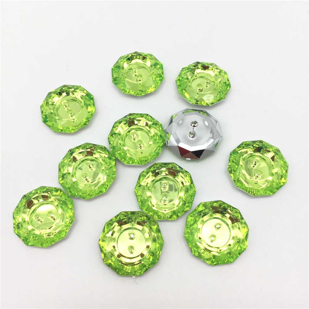 

100 шт., блестящие круглые пуговицы 18 мм