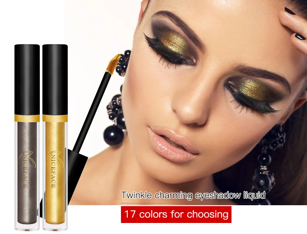 Новинка 2019 жидкие Металлические тени для век дымчатые водостойкие блестящие