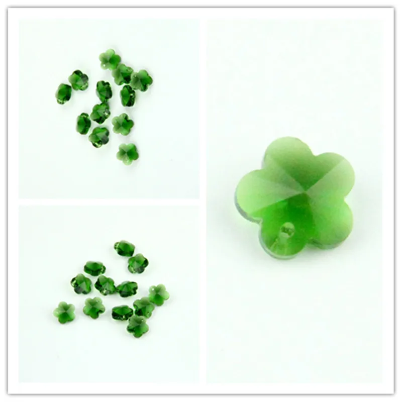 Самые дешевые 1000 шт. 14 мм цветок сливы из кристаллов бусины для люстры в одном