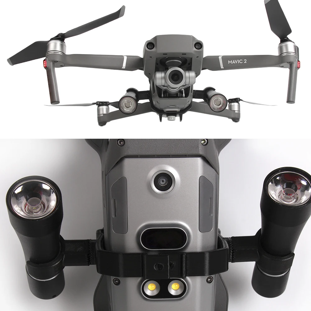 Светодиодный ночник для DJI Mavic 2 Zoom Pro Drone ночной Летающий детали для лампочки для Mavic 2 с 3D печатным держателем комплекты