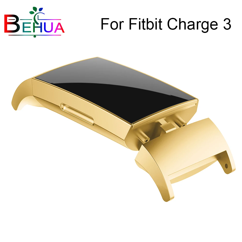 

Адаптер из нержавеющей стали для Fitbit Charge 4, серебристый, черный, золотой, розовый, фиолетовый, ремешок для часов, браслет для Fitbit Charge 3