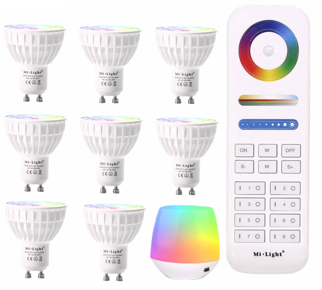 Затемнения светодиодный светильник RGB + CCT (2700 6500 K) Ми свет 4 Вт WI FI GU10 Светодиодный