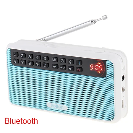 Bluetooth Портативный мини-радио Rolton Global FM радио dab радио portatil am fm radyo музыкальный плеер динамик TF USB с ЖК-дисплеем фонарик - Цвет: Bluetooth