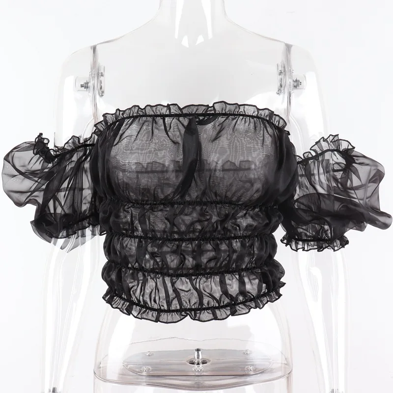 Оставайтесь аккуратной сетки прозрачная открытая футболка 2019 Лето Женское с