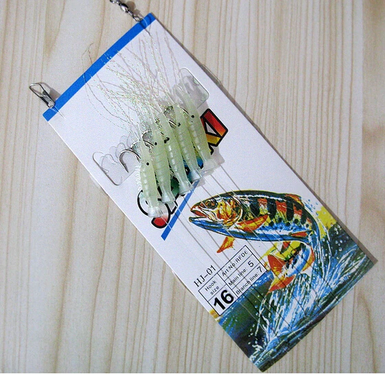 Бесплатная Доставка 5 шт. Новый Sabiki мягкий Рыбалка приманки установок световой