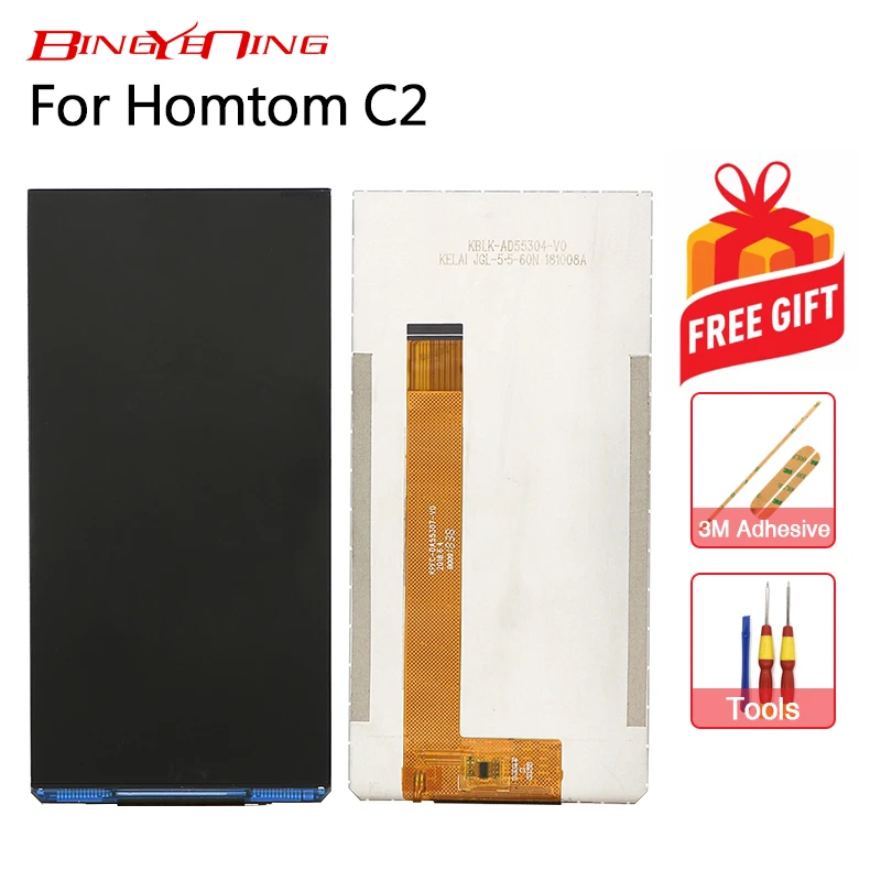 BingYeNing Новый оригинал для Homtom C2 ЖК дисплей Дисплей сборки Замена|Экраны мобильных