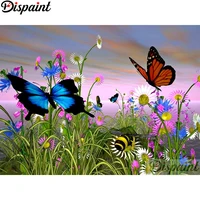 dispaint full squareround drill 5d diy diamond painting flower butterfly embroidery cross stitch 3d home decor a11105