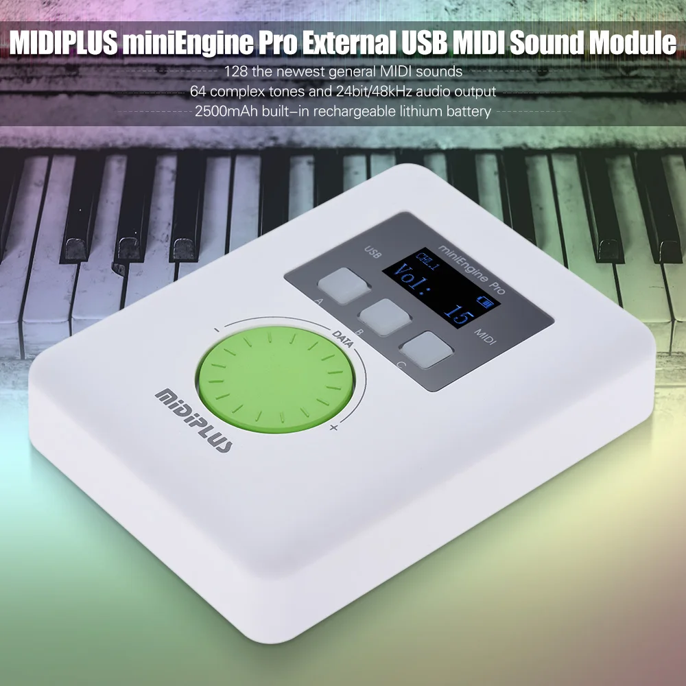 MiniEngine Pro внешний USB звуковой модуль Встроенный перезаряжаемый литиевый аккумулятор 128 MIDI звуков 64 тонов
