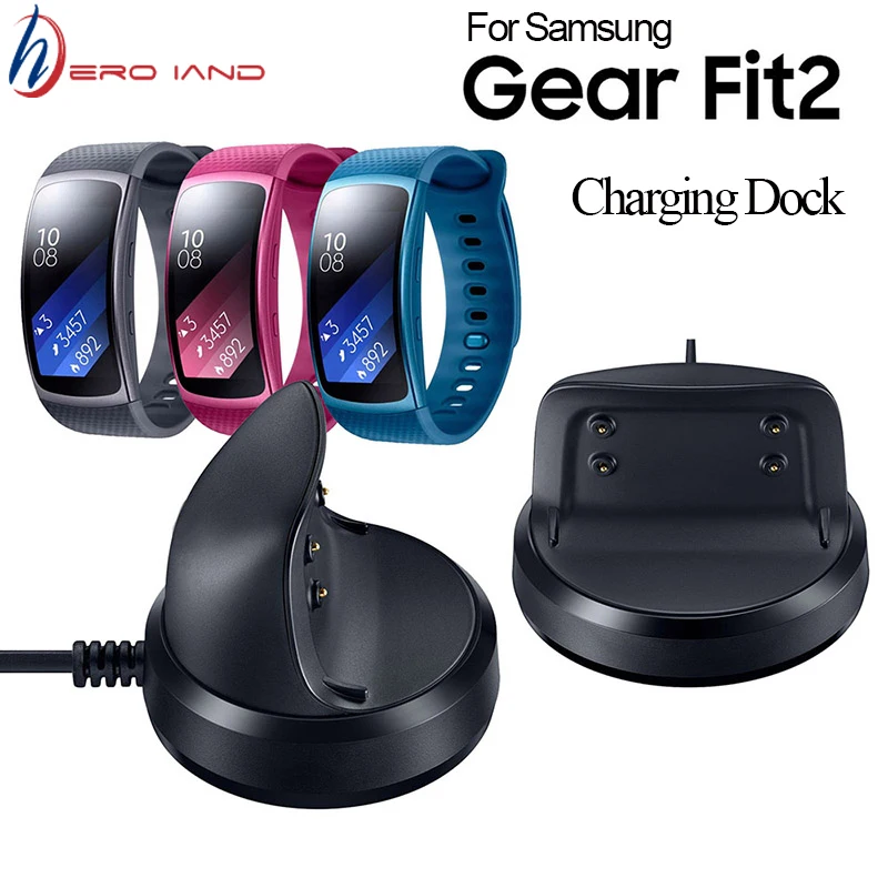

Black Smart Watches Chargers 5V 1A High Quality USB Charging Cradle Dock Charger For Samsung Gear Fit2 Smartwatch SM-R360