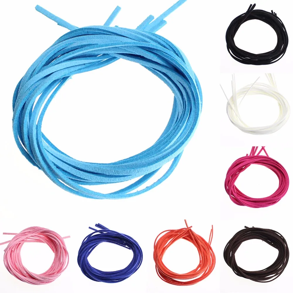 Плоский шнур из искусственной замши Корейский Бархатный кожаный веревка сделай