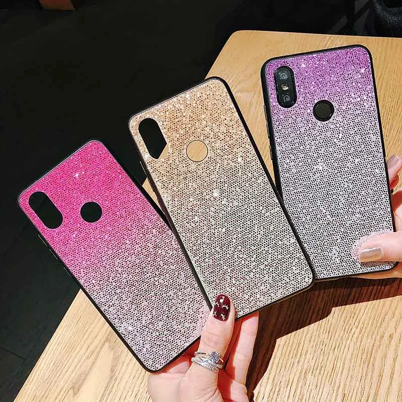 Градиентный блестящий чехол с Пчелкой для Xiaomi 9 Redmi 5 Plus Note 6 3 Pro 6X 5X S2 A1 A2 8 Lite SE 5A