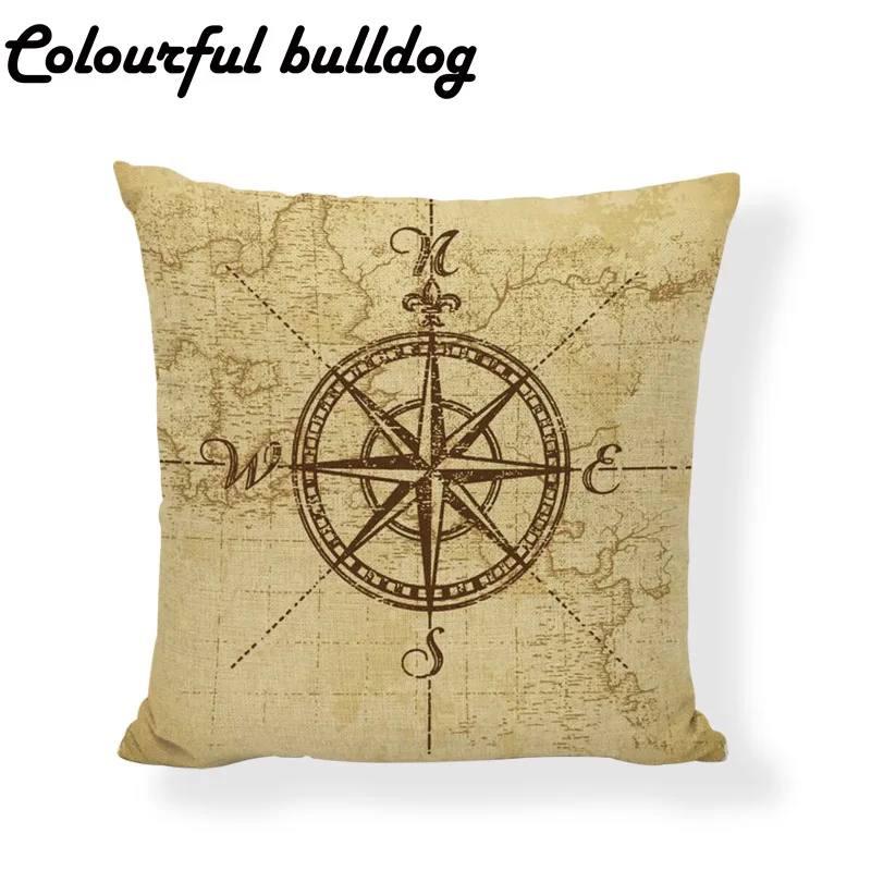 Картина маслом в стиле ретро искусственная кожа 43*43 см Коктейльная морская карта