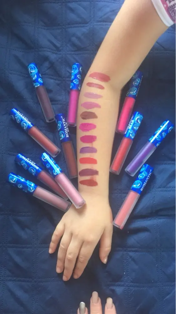 12 шт./лот, матовая губная помада, beauty Batom, романтический медведь, бренд, стойкая губная помада, матовая, водостойкая, макияж, помада