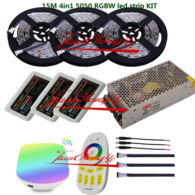 5-20M 5050 4 in1 300led RGBW led strip+4 zone Remote controller+ WiFi controller 100% Brand New | Лампы и освещение