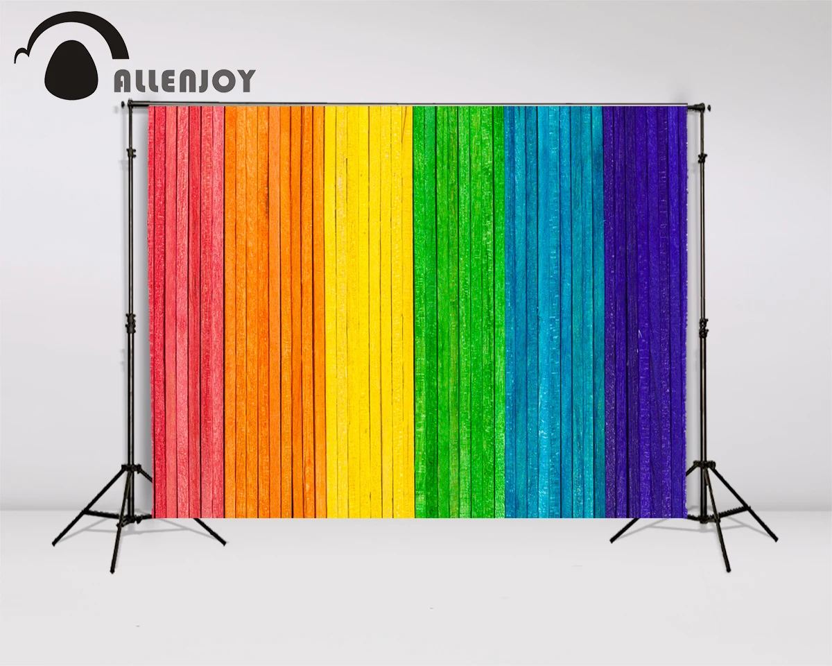 Фоны для фотосъемки с цветными деревянными пятнами и кирпичной стеной