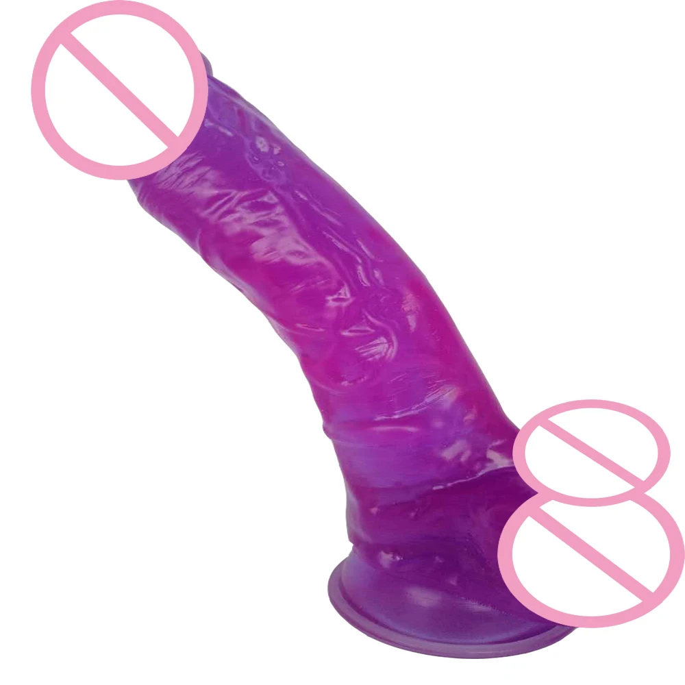 Реалистичный Большой Хрустальный фаллоимитатор HOWOSEX мягкий на присоске