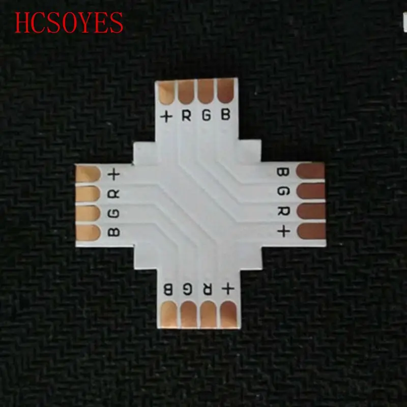 100 шт. l/t/X форма 10 мм Solderless 2 Pin/4 pin RGB LED разъем для 5050/3528 сплиттер правый угол