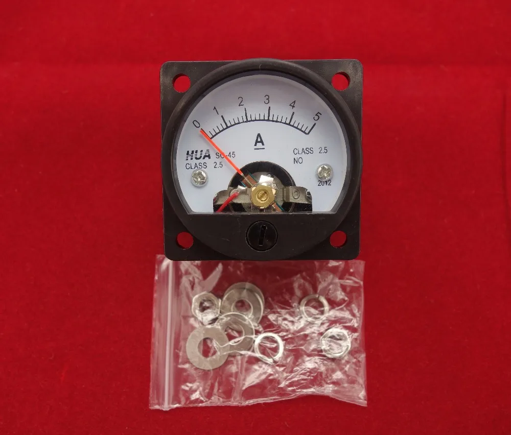 1 шт. аналоговый амперметр DC 0 5 А панель амперметра измеритель тока SO45 вырез