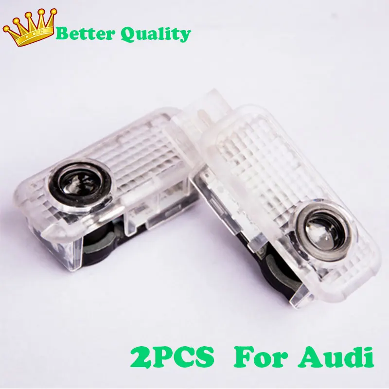 2X светодиодные двери логотип автомобиля для Audi Q7 Q5 Q3 A8 D4 D3 A4 A6 b9 b8 b7 c8 Sline RS s добро