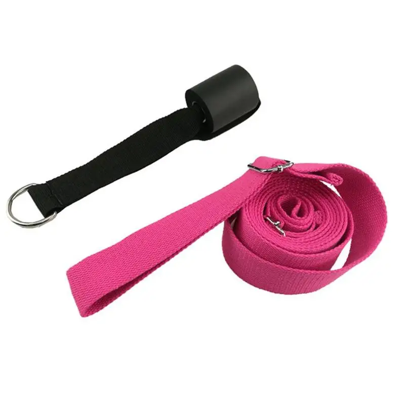 Rose Red Дверной гибкий растягивающийся ножной ремень для балета, тренировочный эластичный пояс с сумкой - Цвет: Rose Red