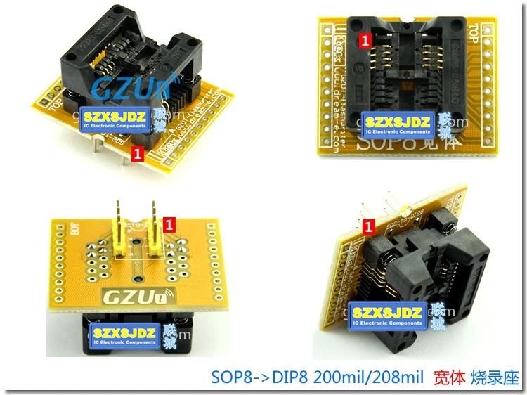 Top wide body 208mil 25 SPI FLASH 209mil SOP8 К сжигающему сиденью DIP8 адаптер для сжигания