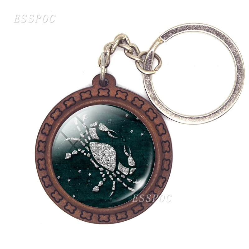 Новое поступление украшения в виде созвездий 12 знаков зодиака брелок из дерева