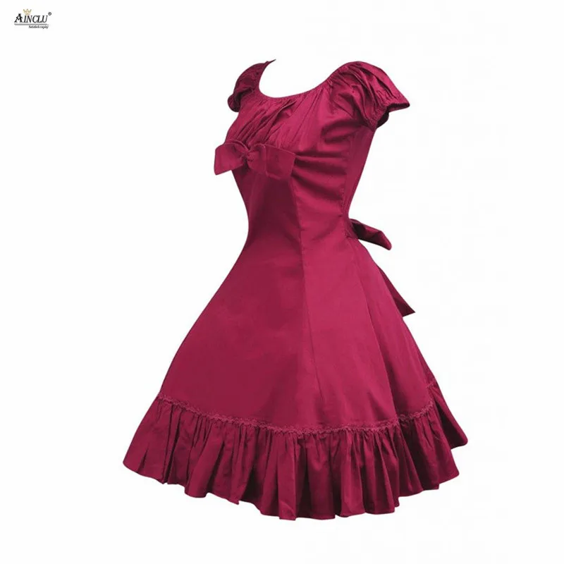 Популярное платье для косплея Ainclu женское с короткими рукавами хлопковое