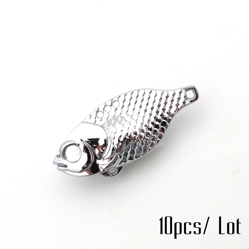 Silver Jerry 10 шт., 14,5 г/10 г/6,3 г/4,4 г, рыболовные заготовки, приманка, Тонущая, бесступенчатая, Кривошип, металлическое лезвие, приманка, вибрация, сплав, вольфрам, pesca - Цвет: Silver