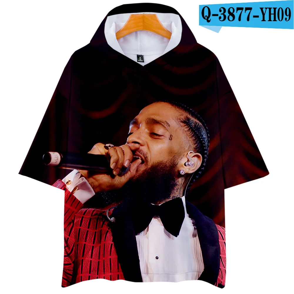 Nipsey hussle 3D толстовки Новая модная футболка с короткими рукавами лето/весна крутая и дышащая футболка с короткими рукавами - Цвет: D