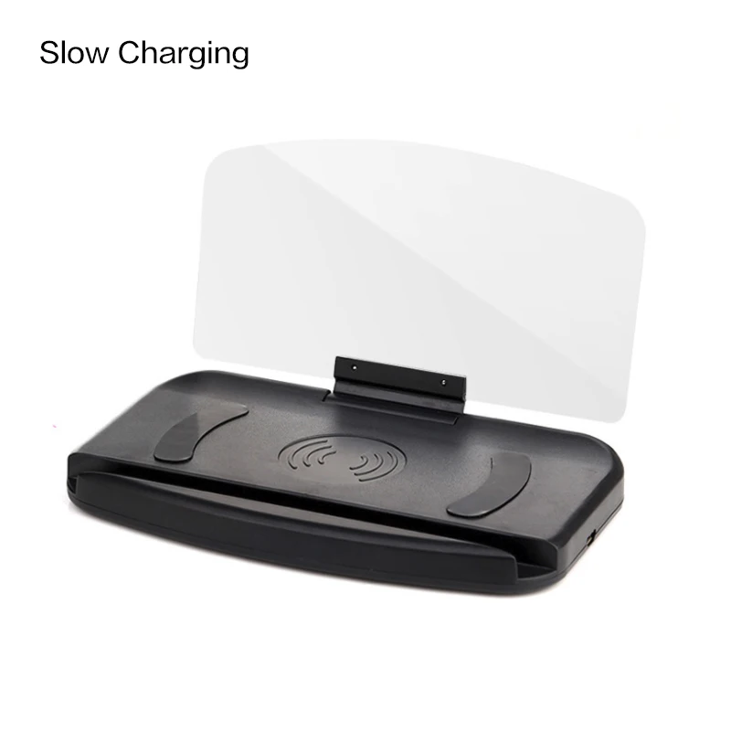 Slow Charging Универсальный автомобильный держатель для мобильного телефона с HUD Дисплей проектор для телефона навигация смартфон gps HUD Дисплей проектор - Цвет: Slow Charging