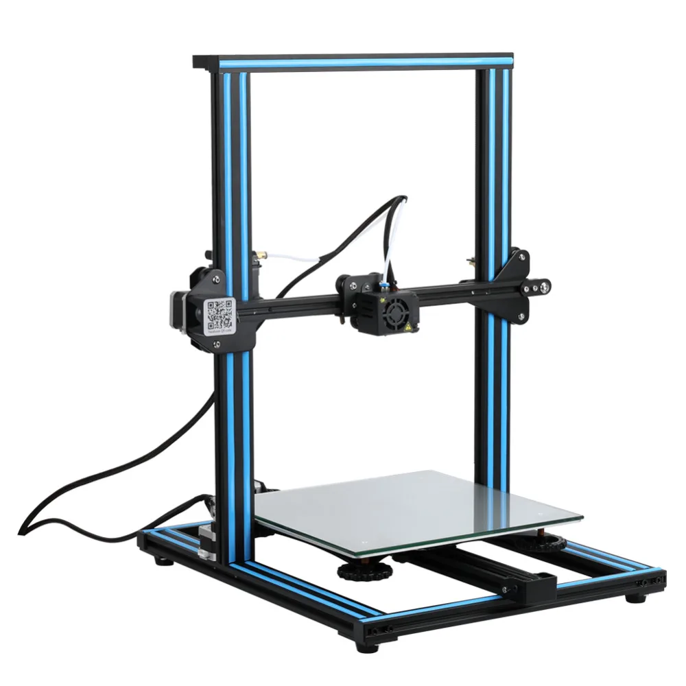CR-10 3d принтер, набор, большой размер принтера 300*300*400 мм, дешевый 3D принтер с 200 г нитью+ горячая кровать+ 8 г sd-карта в подарок Creality 3D