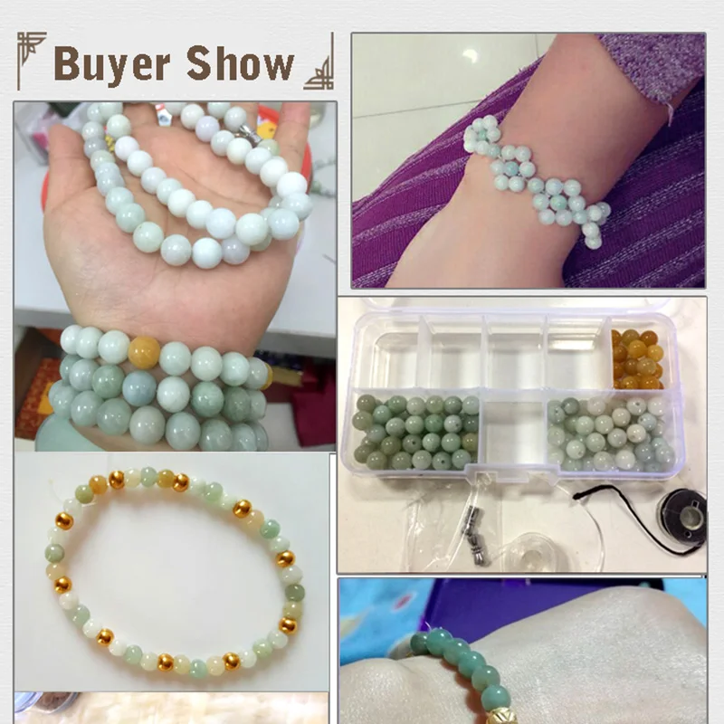 Meetee 5/8/9/13mm Natural Jade Bead Button Handmade Bracelet Cheongsam Decorative Buckle DIY Crafts Sewing Accessories ZK2525 | Дом и сад