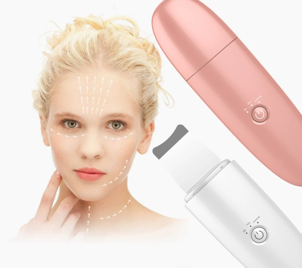 Ультра звуковой скруббер кожи лица черных точек удаления грязи sonic глубокое