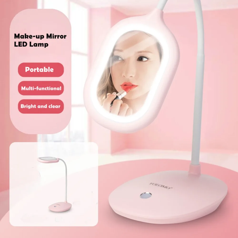 Зеркало Led Настольный лампа ночник сенсорный выключатель света Спальня Гостиная