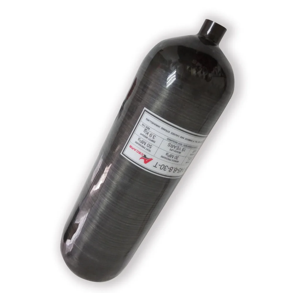 

Цилиндр высокого давления AC3680, емкость для подводного плавания 6,8 л, 30 мпа, 4500psi, бутылка для дайвинга/композитный кислородный баллон из угле...