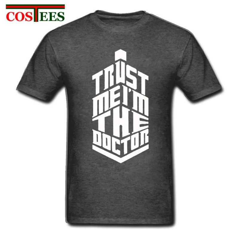New fashion men doctor who t shirts cartoon DR WHO printed customized male tops Trust me I am the casual funny basic tees | Мужская
