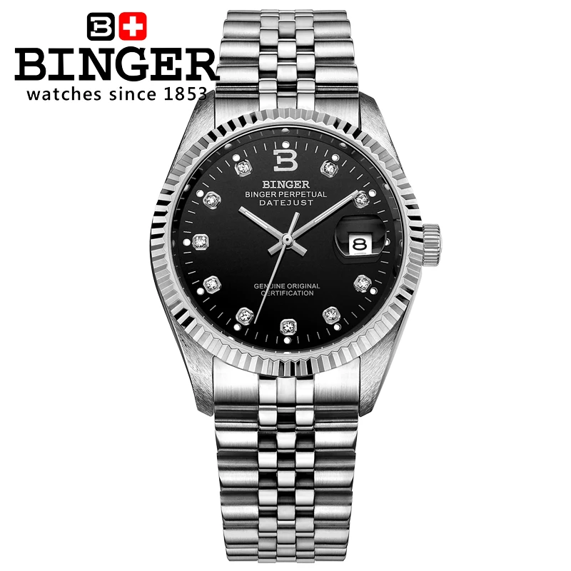 Швейцарские роскошные Брендовые Часы Бингер Мужские автоматические