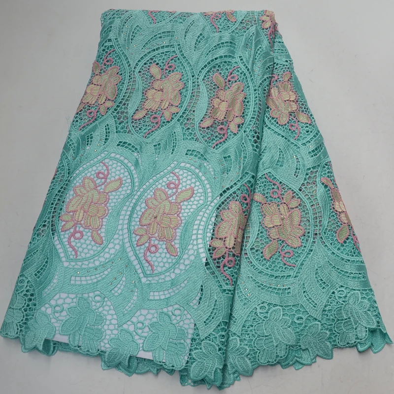 8 color High quality African guipure lace fabric two colors big cord 5yards/lot thick water soluble WLP016 | Дом и сад
