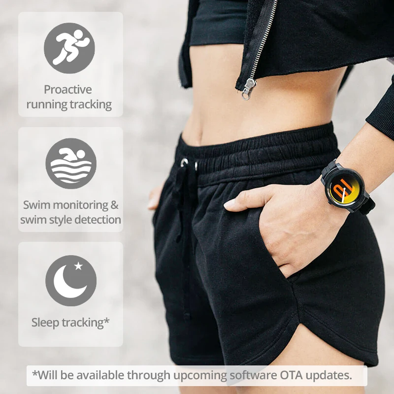 Часы Ticwatch E2 Смарт часы одежда OS Google Bluetooth GPS фитнес 5 АТМ водонепроницаемые и