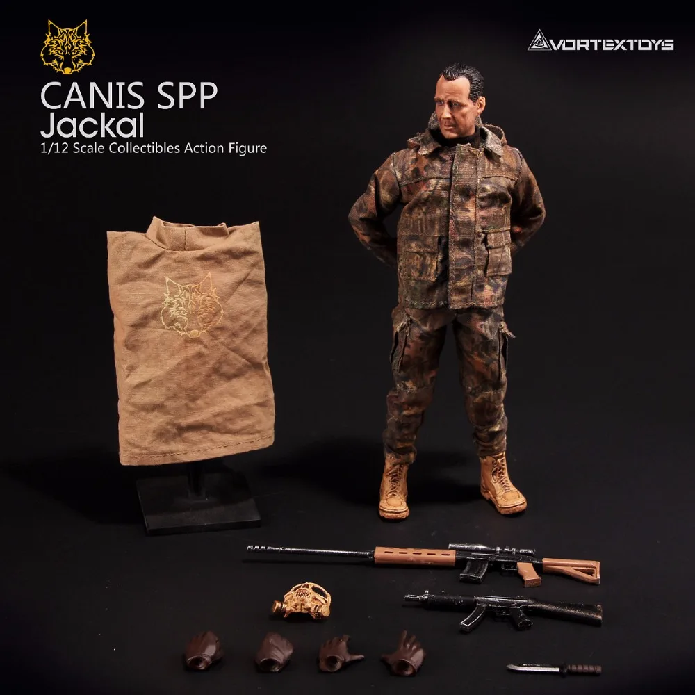 Вихревые игрушки V00011 серия YEW снайперский шакал 1/12 экшн фигурки|1/6 figure|figure 1/6soldier