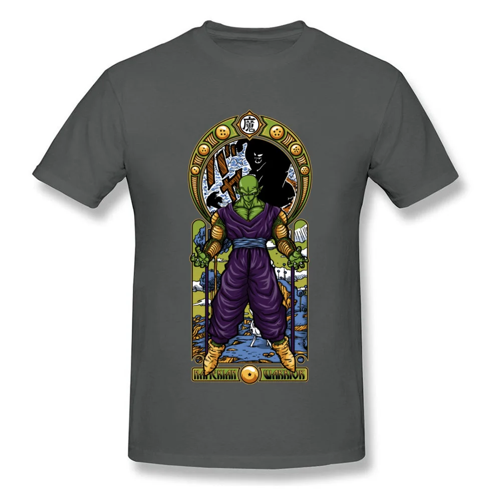 Темно-серый Dragon Ball Namekian Warrior Designed черные топы Мужские крутые футболки с короткими рукавами с рисунком аниме - Цвет: Темно-серый