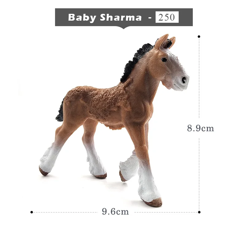 Baby Sharma Моделирование животных модель лошади фигурки детей домашний декор Фея Украшения Сада аксессуары фигурка подарок для детей игрушка - Цвет: Baby Sharma
