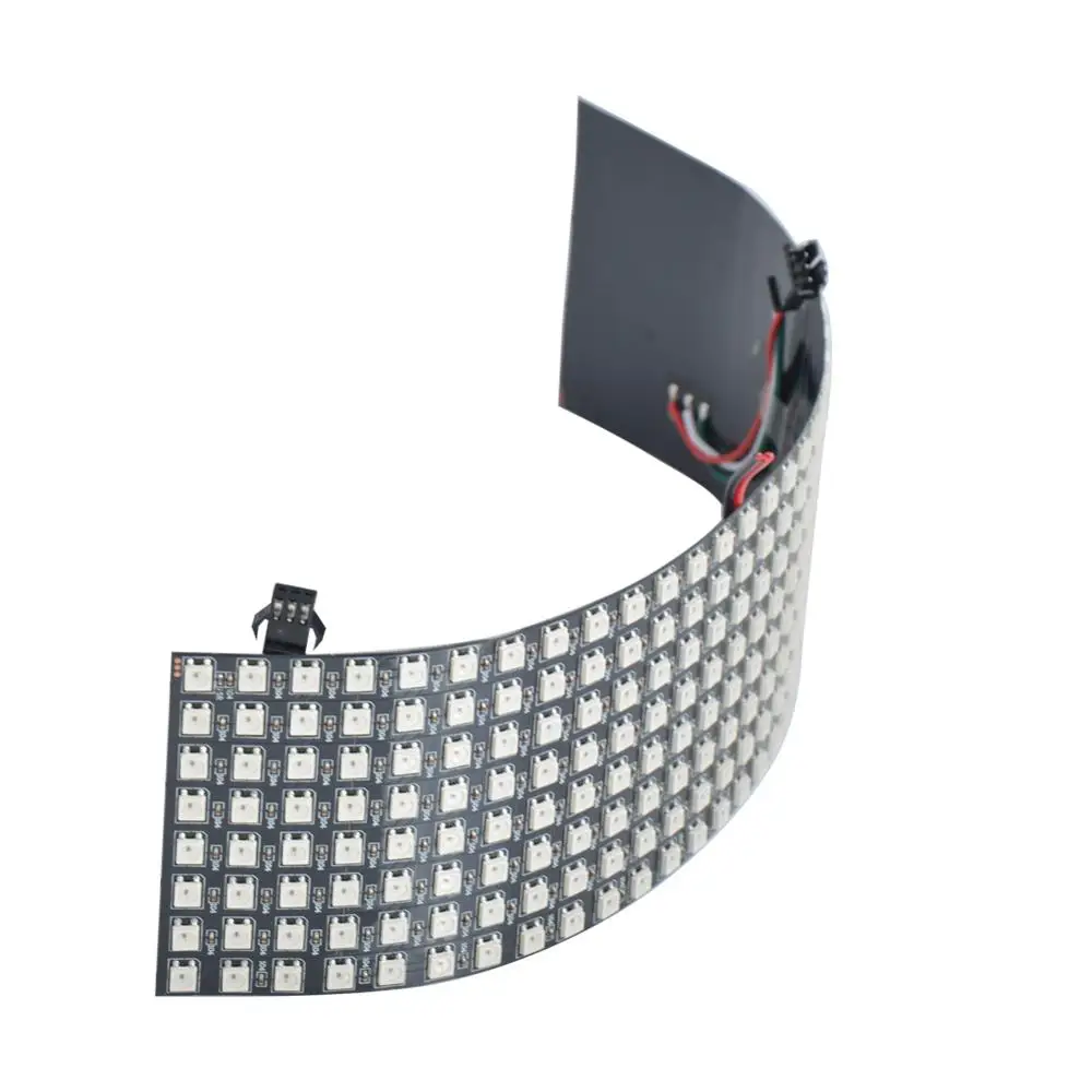 Цифровая Гибкая Светодиодная панель 8x8 16x16 8x32 пикселей SK6812 WS2812B RGB Матрица