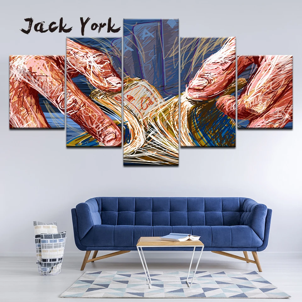 

Canvas Painting modern abstract art Playing cards 5 Pieces Wall Art Painting Modular Wallpapers Poster Print Home Decor